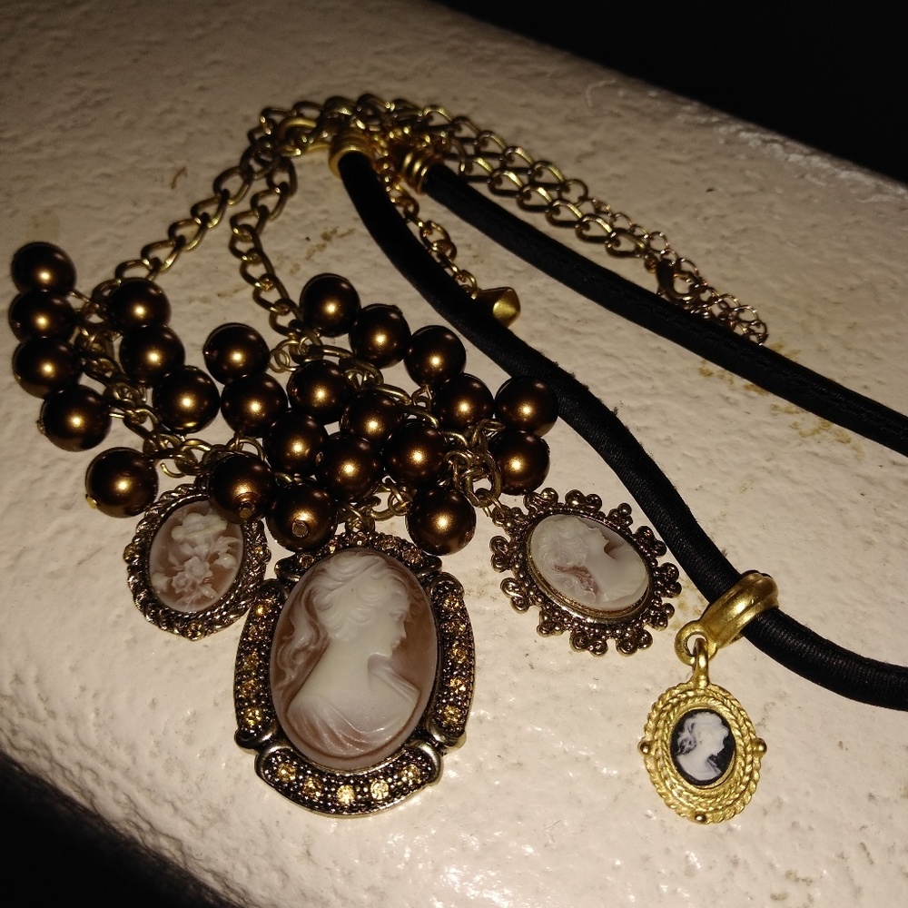 One Vintage Cameo Necklace,Sale